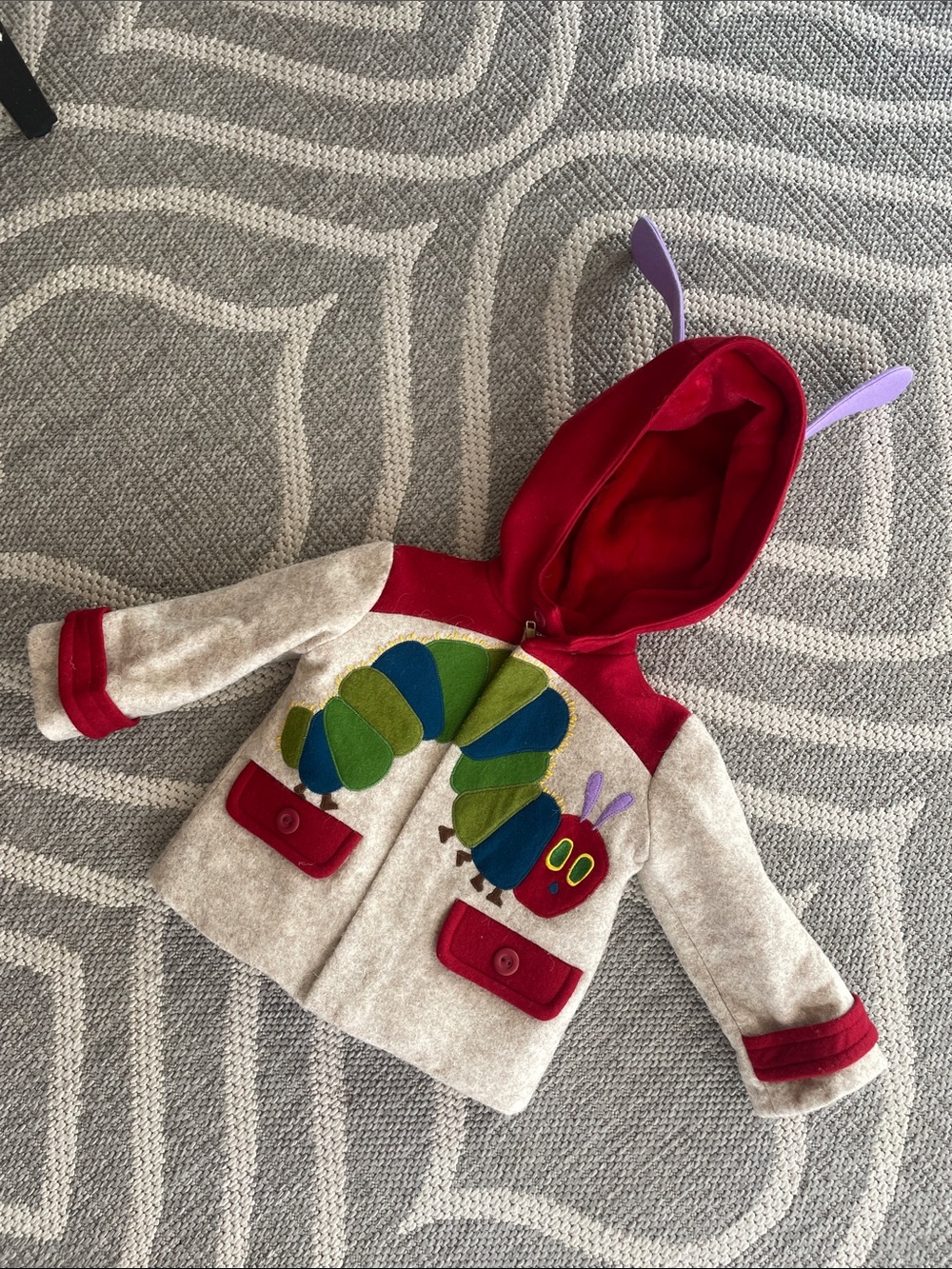 Eric Carle + Little goodall Very Hungry Caterpillar  wool coat jacket 12 months